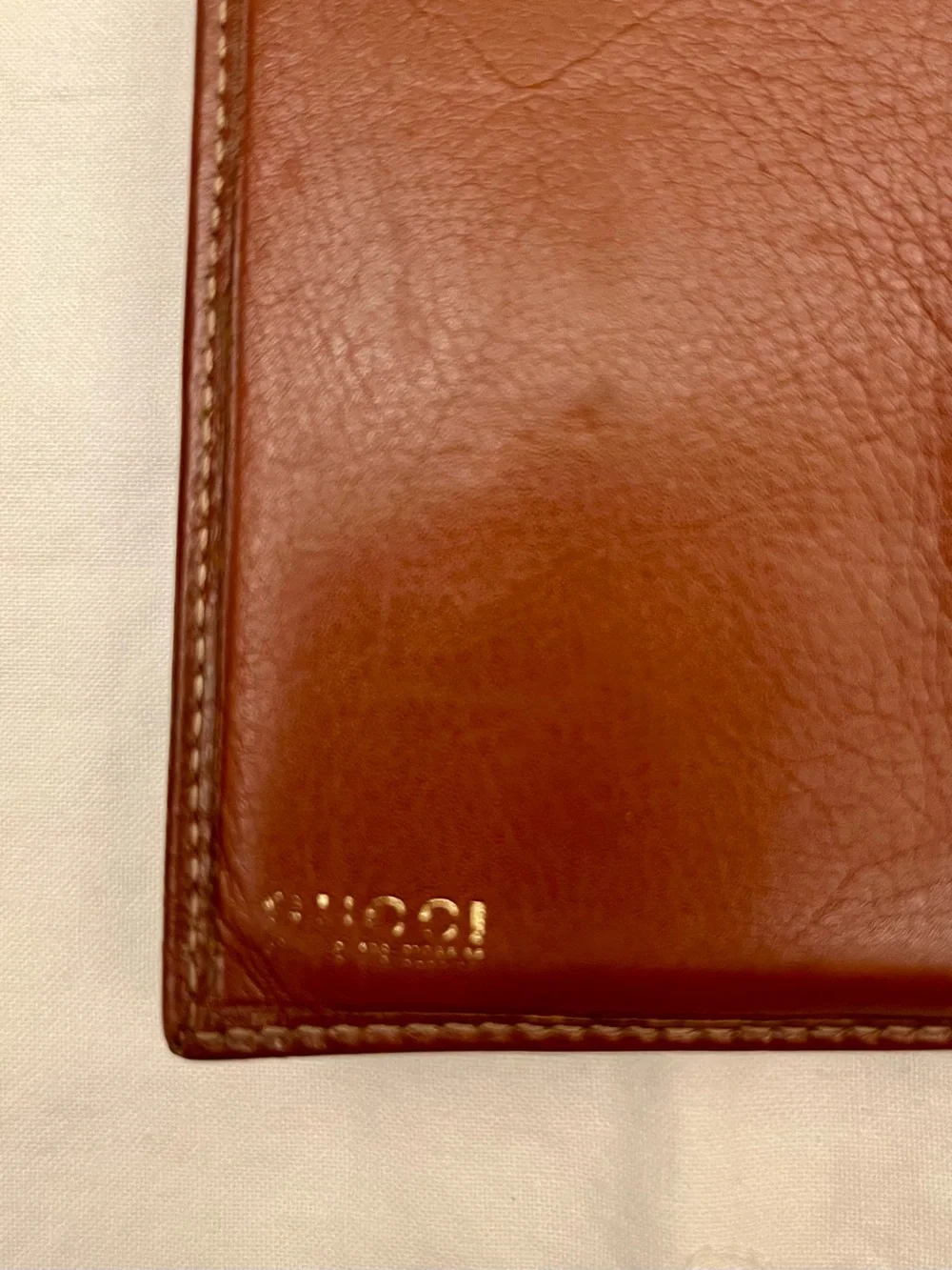 Gucci Vintage Bamboo Leather Bifold Wallet